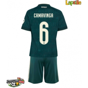 Real Madrid Eduardo Camavinga #6 Vieraspaita Lapsille 2026-27 Lyhythihainen (+ shortsit)